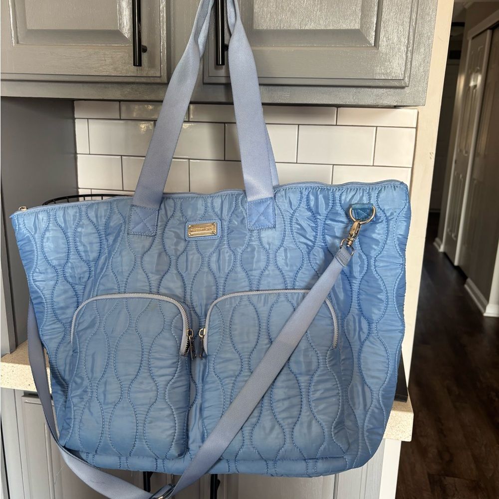 Madden Girl Sky Blue Quilted Tote